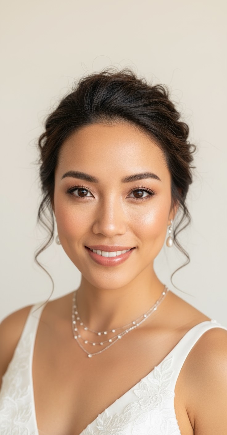 After Loose Curly Wedding Updo